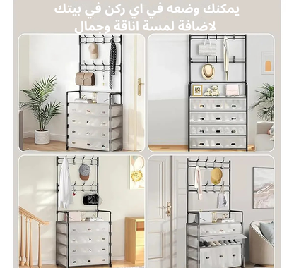 🔥 منظم الاحذية و علاقة الملابس 3 في 1 الذكي